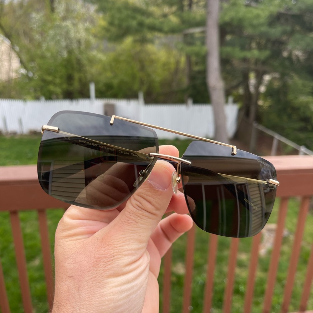 Chopard SCHD55 64-14 300Z 145 Polarized Lenses Carbon Fiber/Wood  Made in Italy